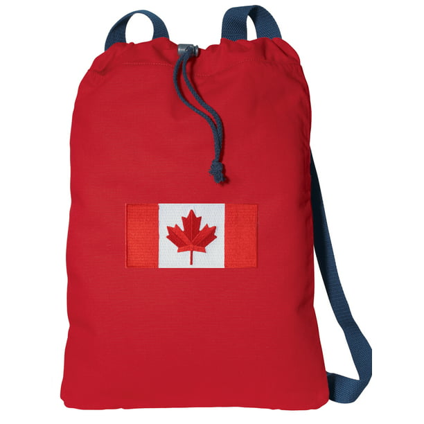 Drawstring Backpack Canadian Maple Leaf Rucksack 